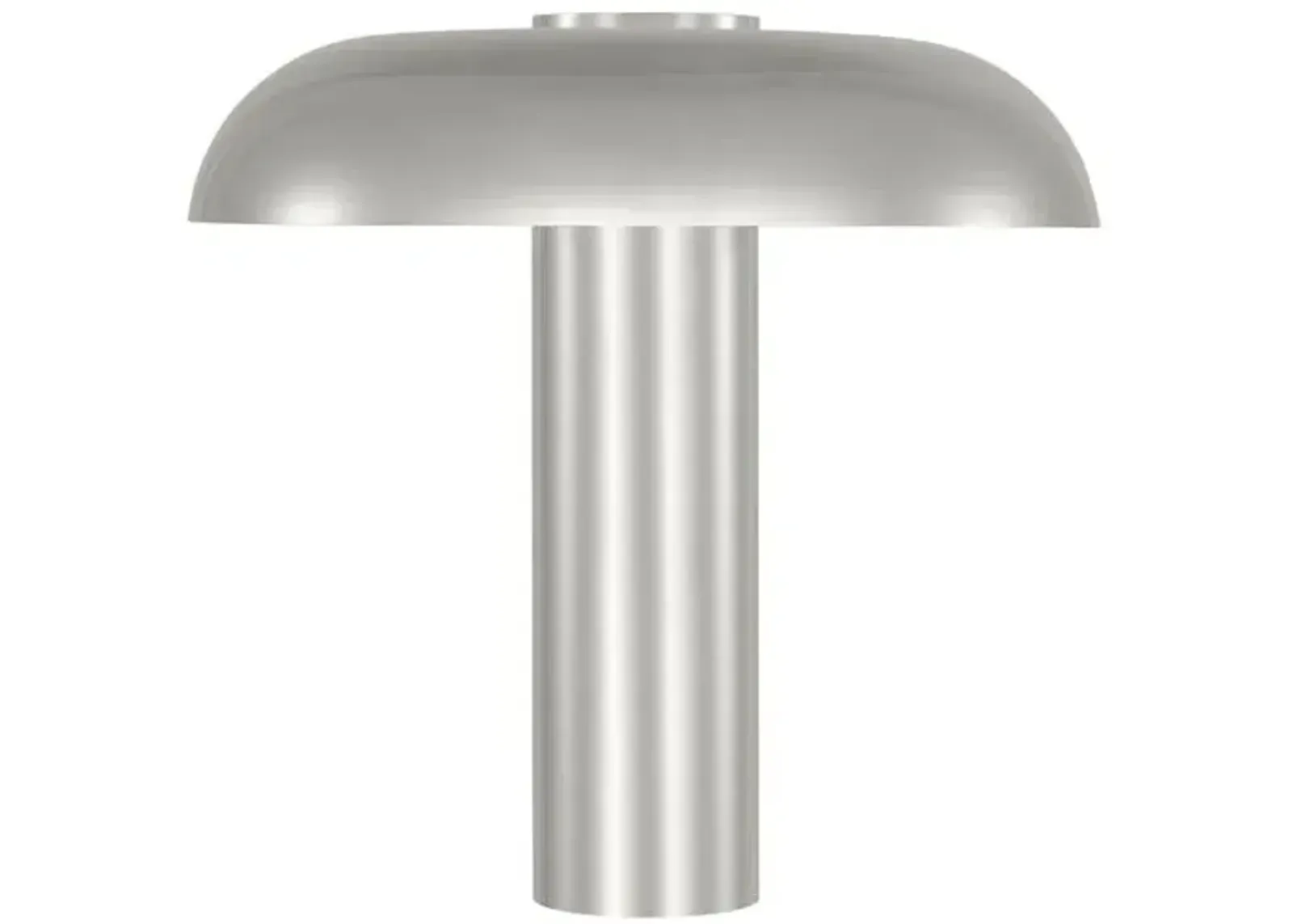 Visual Comfort - Louver Indoor/Outdoor Medium Table Lamp - Silver