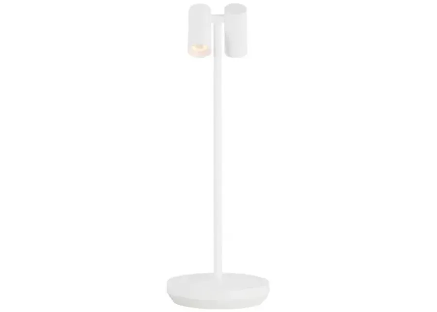 Visual Comfort - Doppia Indoor/Outdoor Accent Rechargeable Table Lamp - White