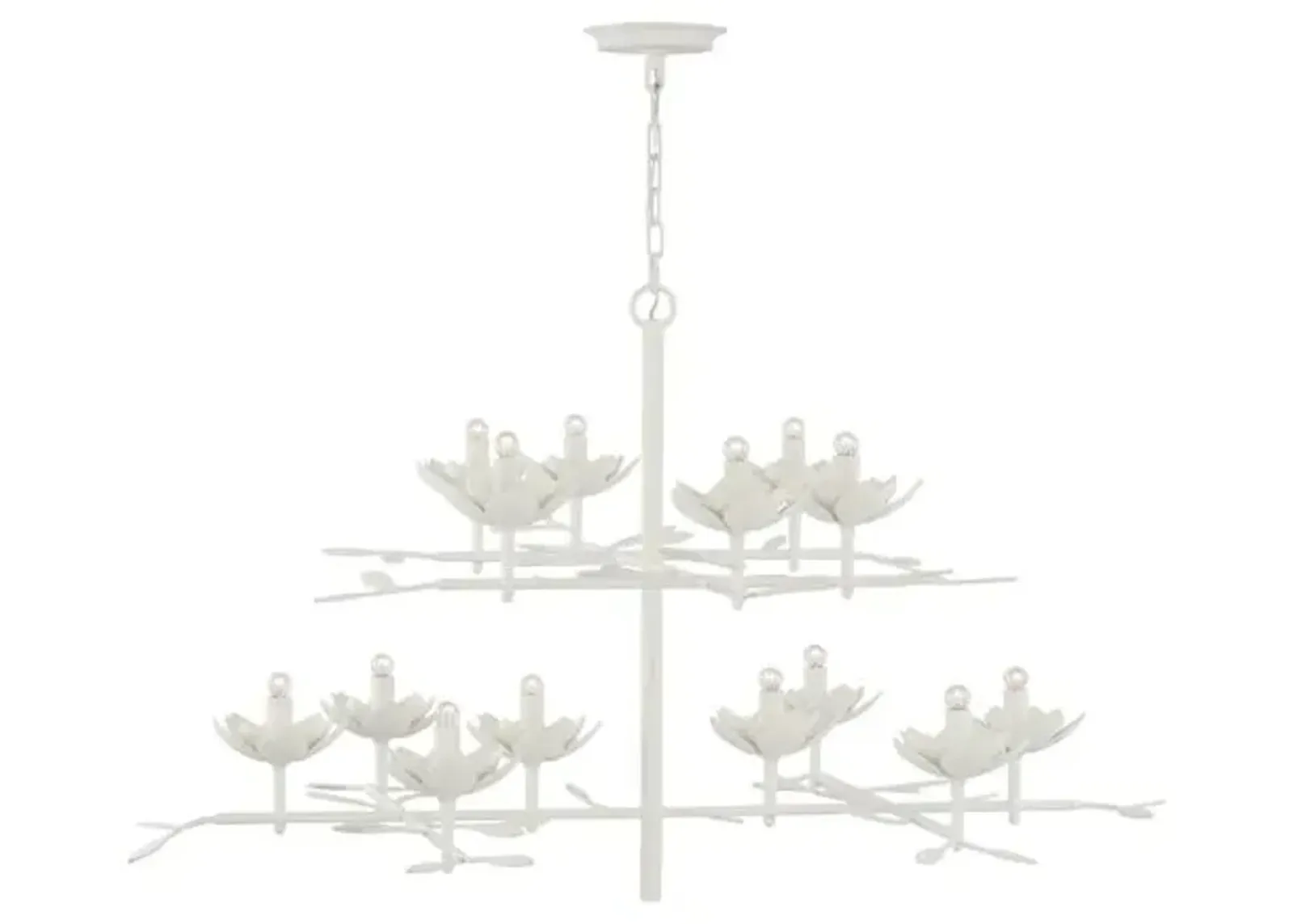 Visual Comfort - Clementine 53" Tiered Chandelier - White