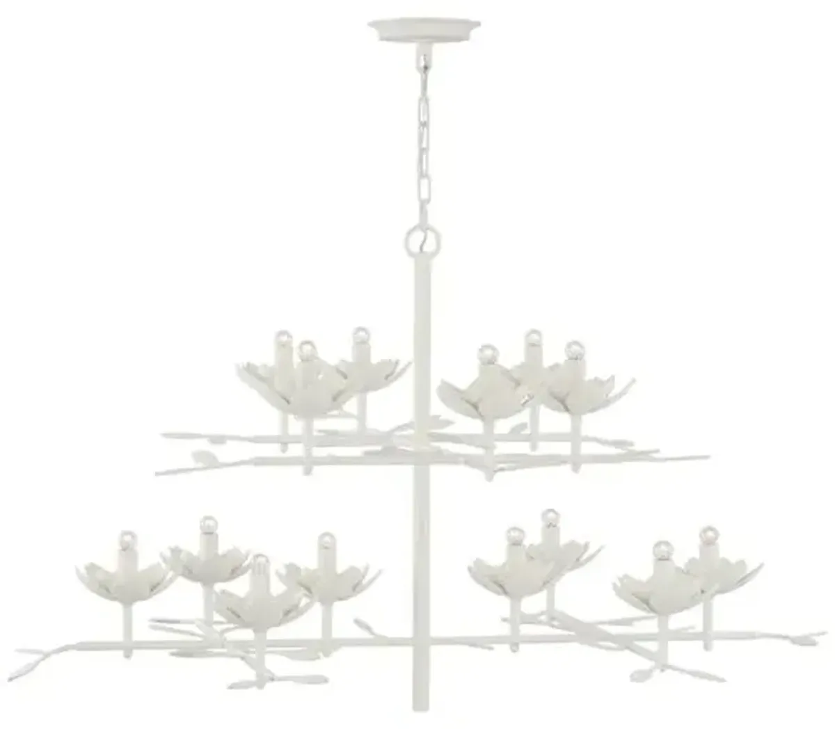 Visual Comfort - Clementine 53" Tiered Chandelier - White