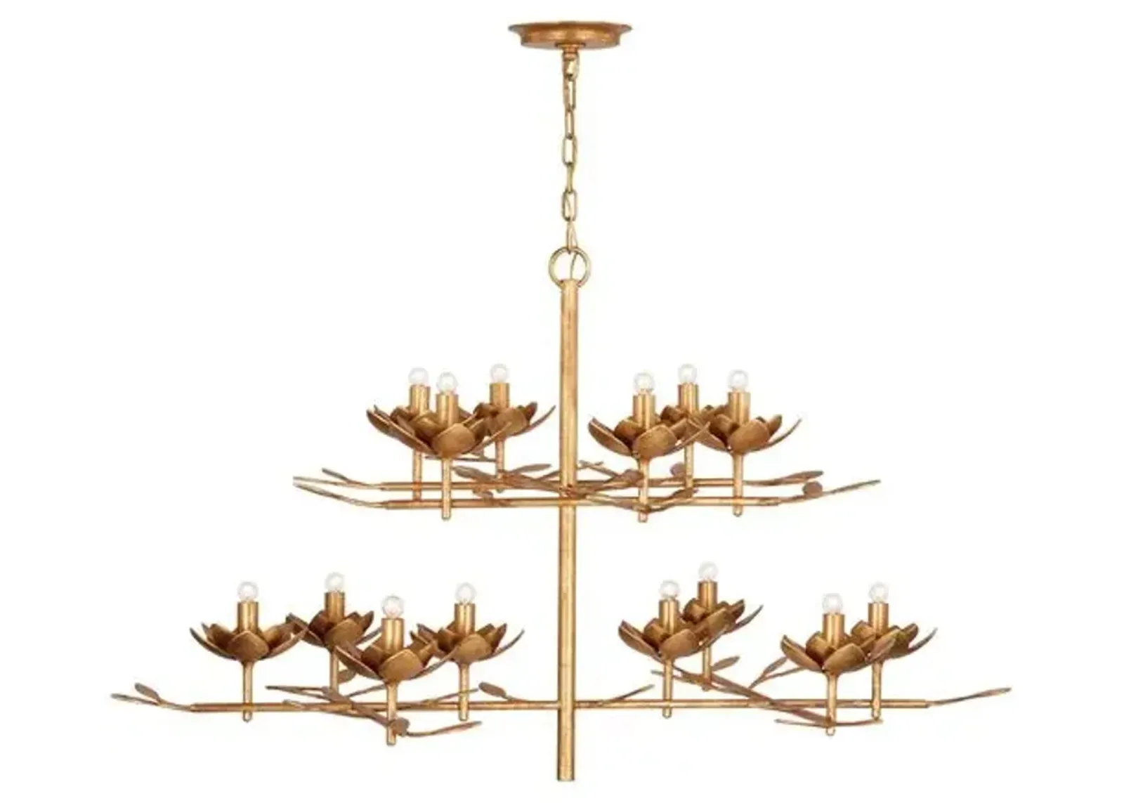 Visual Comfort - Clementine 53" Tiered Chandelier - Gold