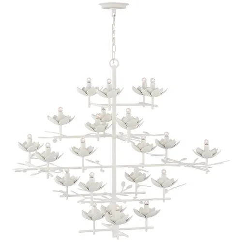 Visual Comfort - Clementine 48" Tiered Entry Chandelier - White