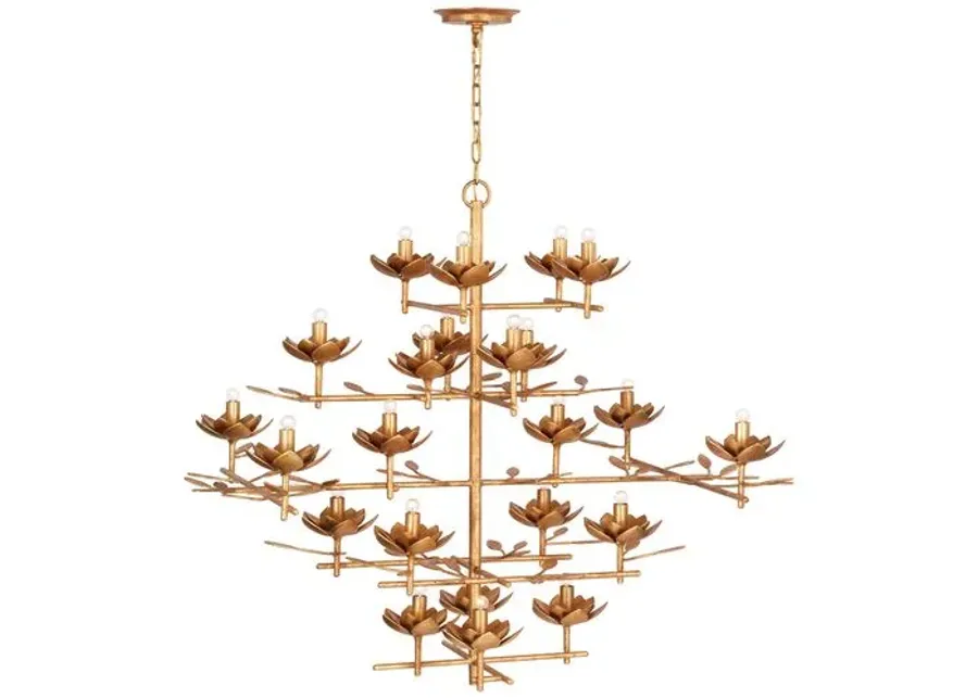 Visual Comfort - Clementine 48" Tiered Entry Chandelier - Gold