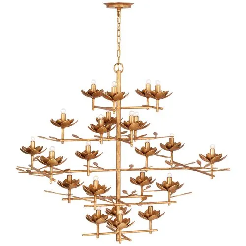 Visual Comfort - Clementine 48" Tiered Entry Chandelier - Gold