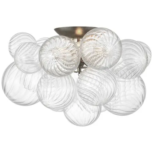 Visual Comfort - Talia Flush Mount - Silver