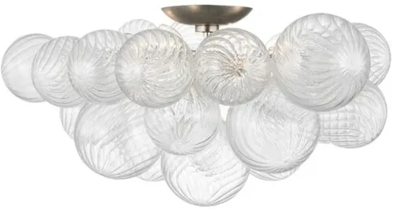 Visual Comfort - Talia Flush Mount - Silver