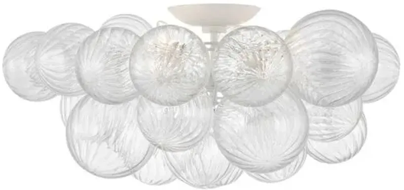 Visual Comfort - Talia Flush Mount - White