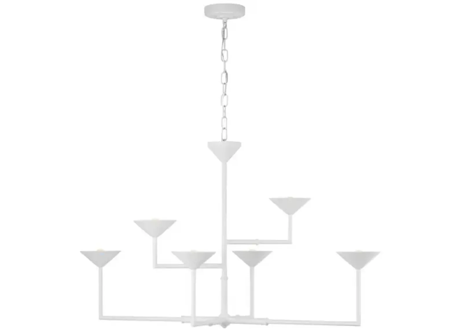 Visual Comfort - Eleanor 53" Asymmetric Chandelier - White