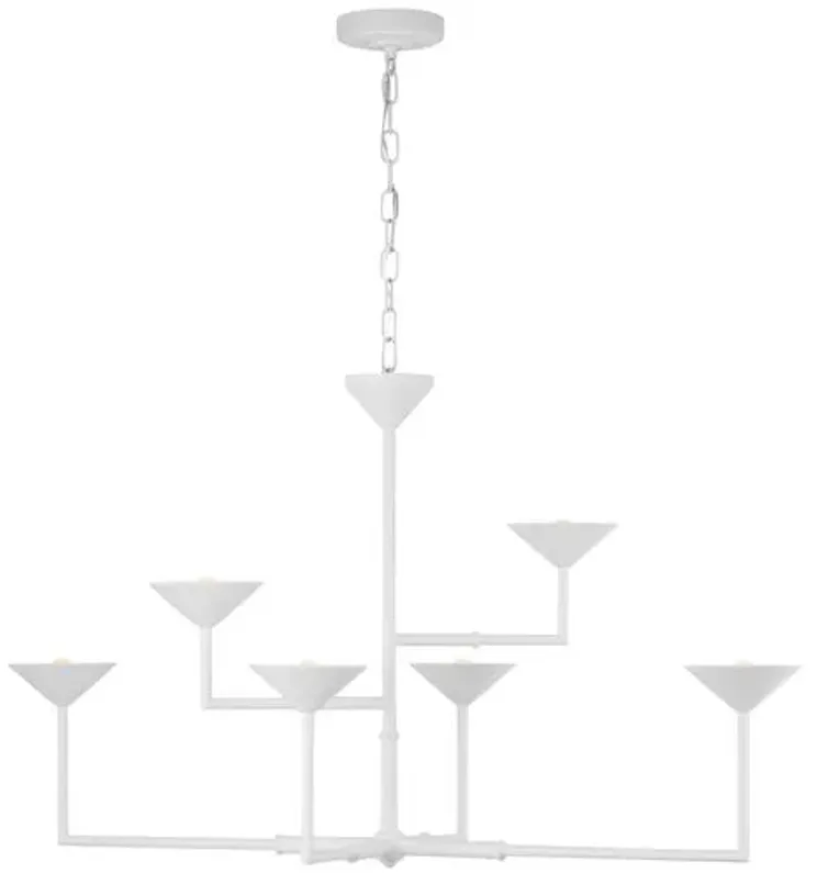 Visual Comfort - Eleanor 53" Asymmetric Chandelier - White