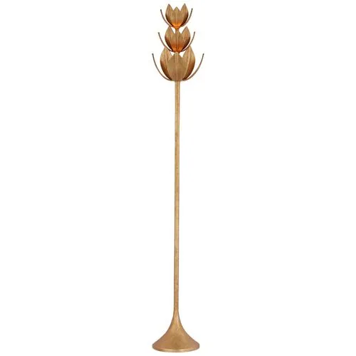 Visual Comfort - Alberto 70" Floor Torchiere - Gold