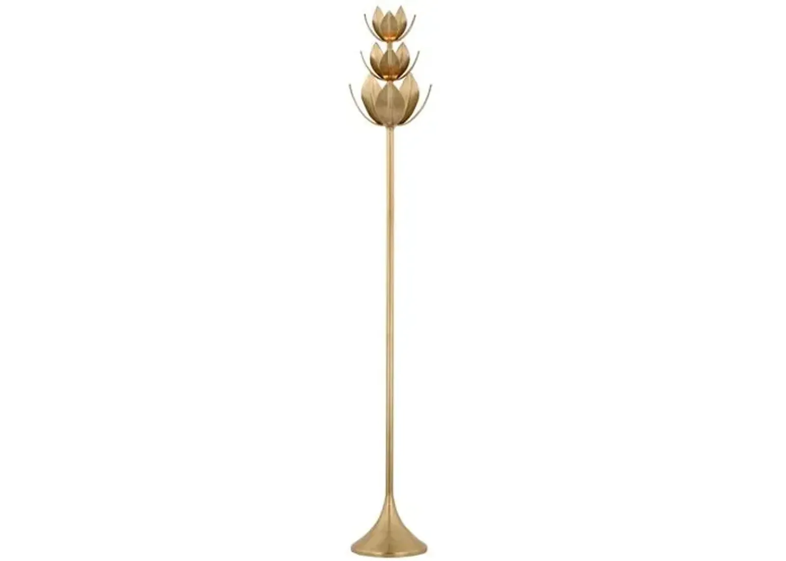 Visual Comfort - Alberto 70" Floor Torchiere - Gold