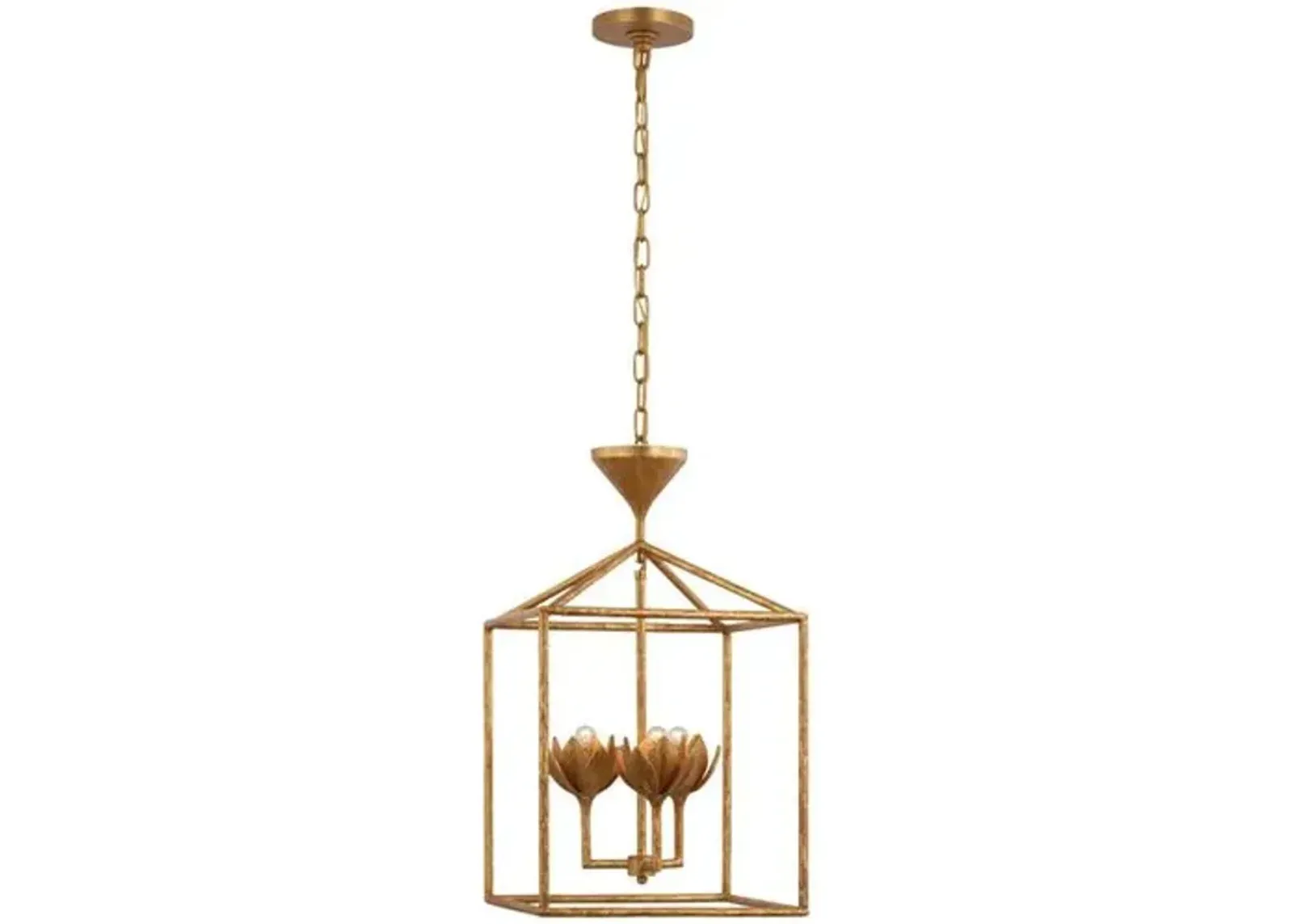 Visual Comfort - Alberto Open Cage Lantern - Gold