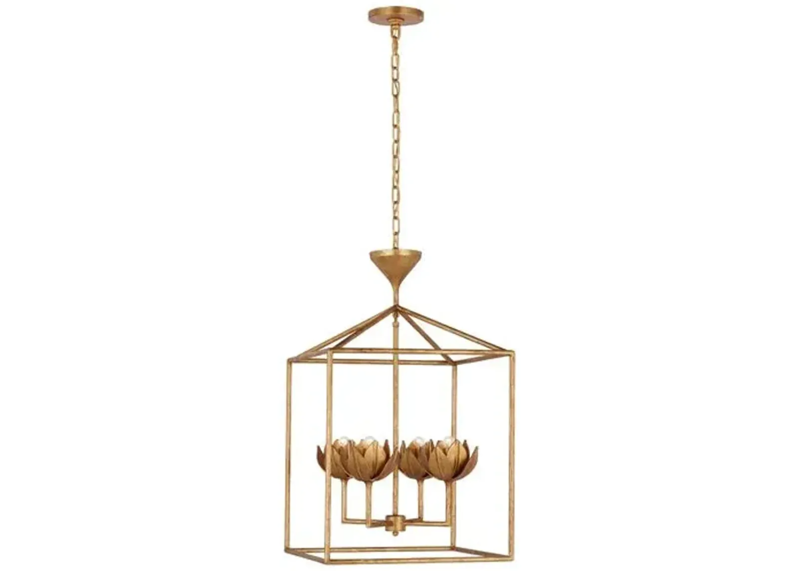 Visual Comfort - Alberto Open Cage Lantern - Gold