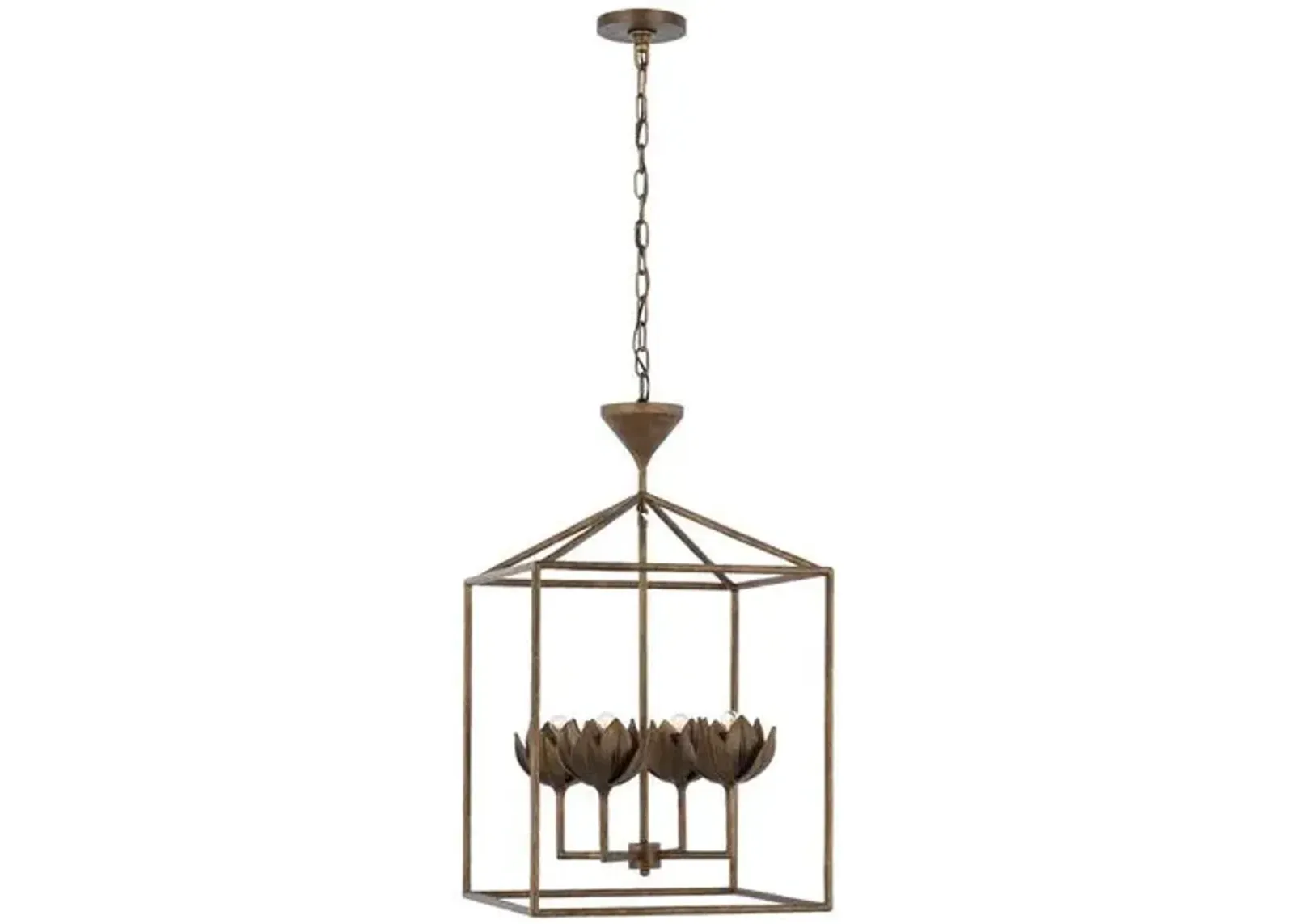 Visual Comfort - Alberto Open Cage Lantern - Brown