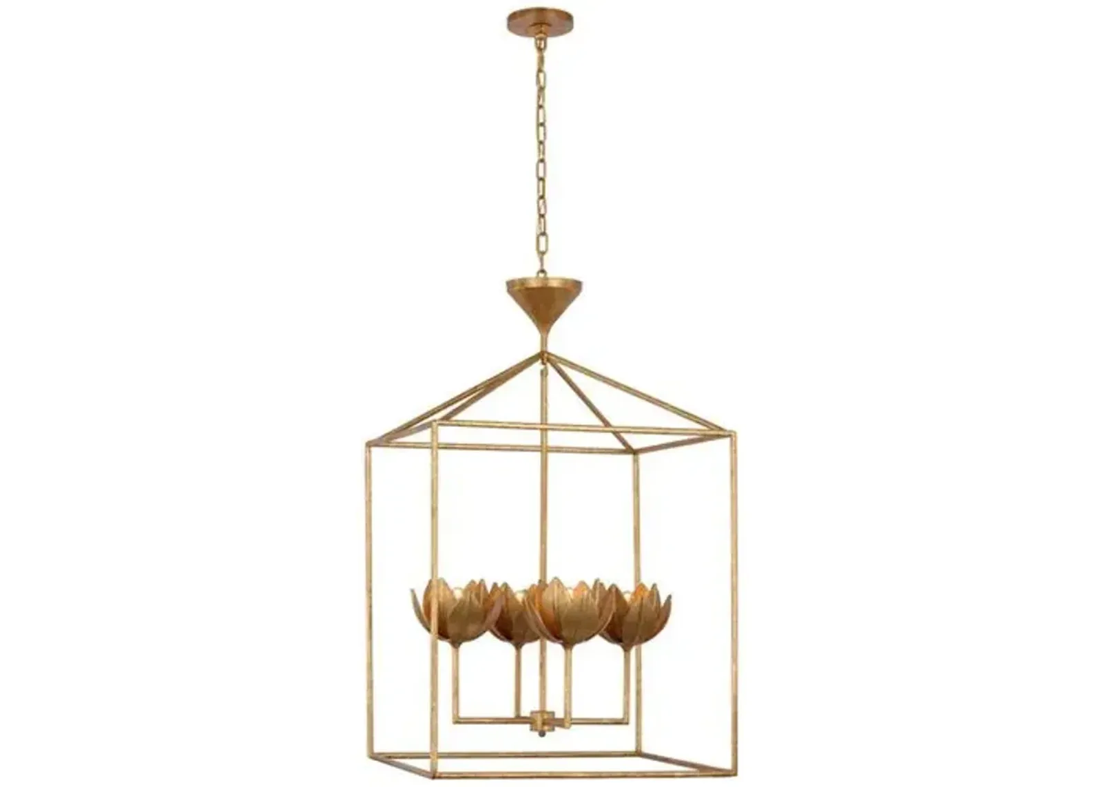 Visual Comfort - Alberto Open Cage Lantern - Gold