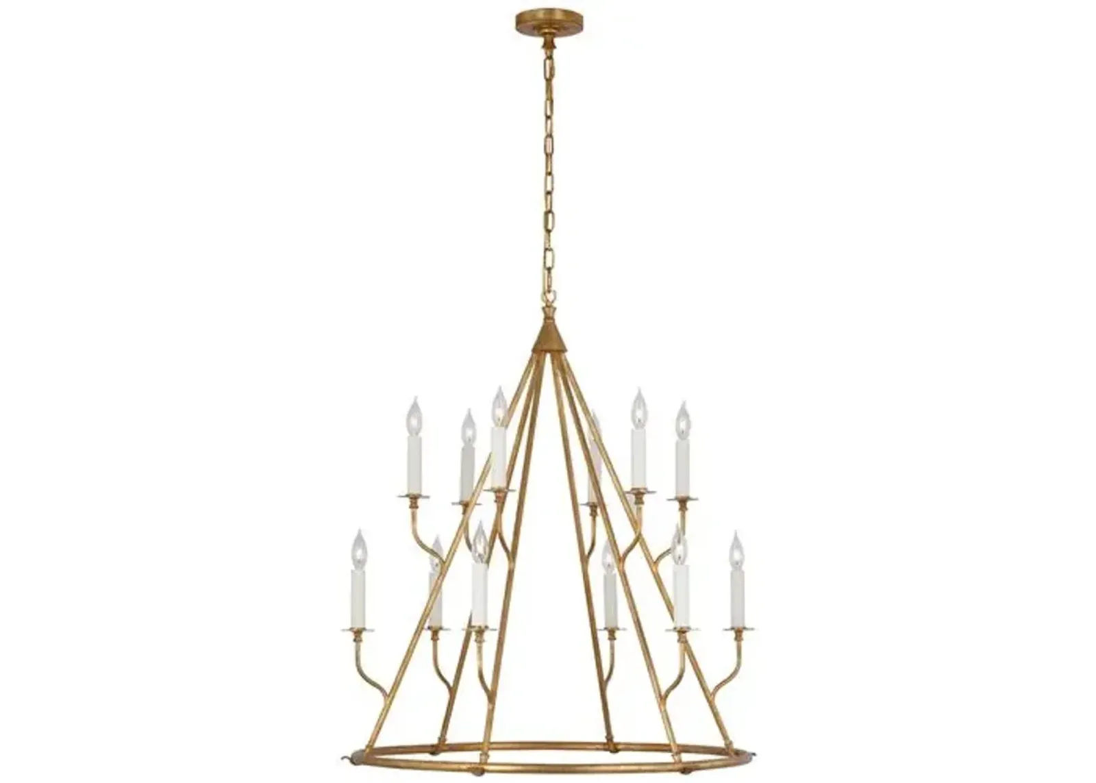 Visual Comfort - Lorio Large Chandelier - Gold