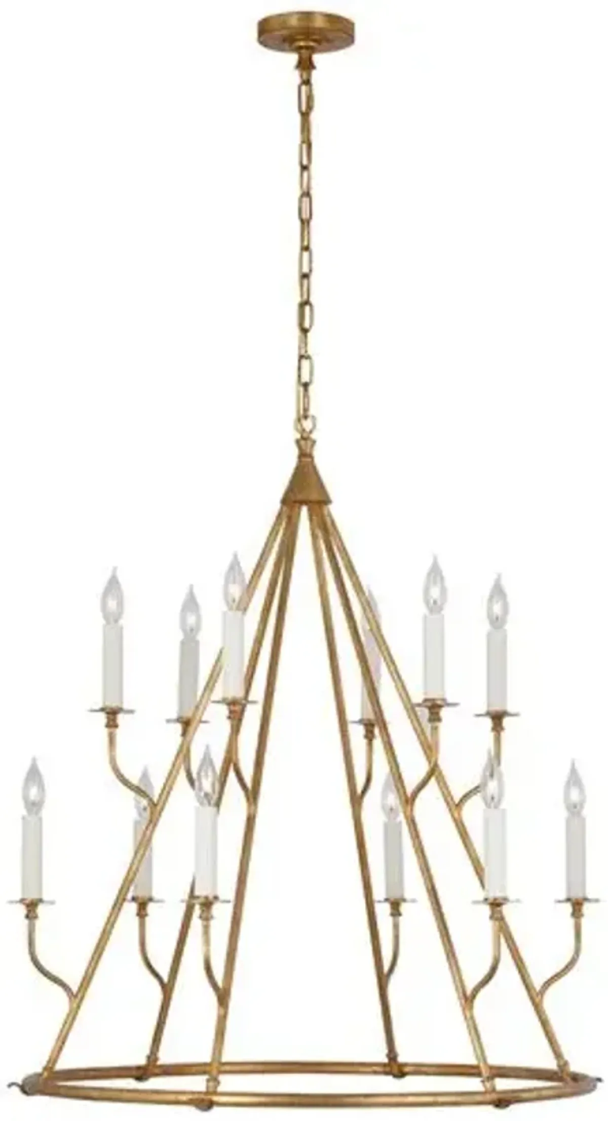 Visual Comfort - Lorio Large Chandelier - Gold