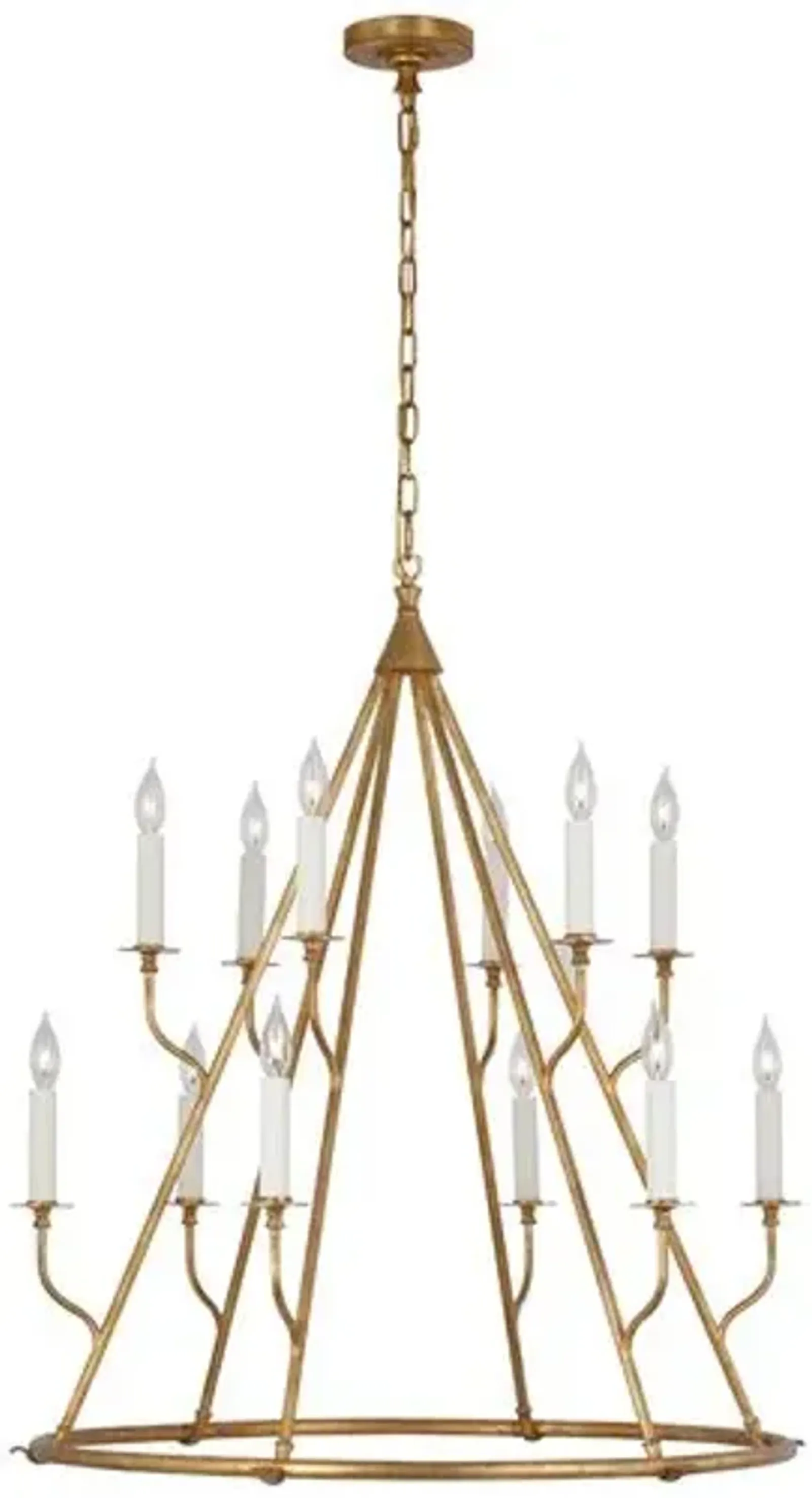 Visual Comfort - Lorio Large Chandelier - Gold