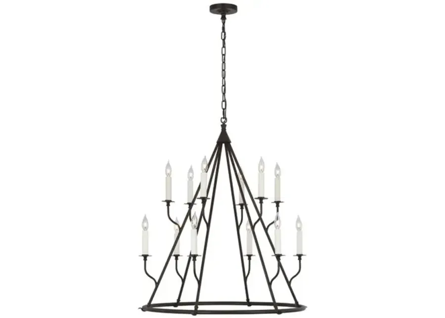 Visual Comfort - Lorio Large Chandelier - Black