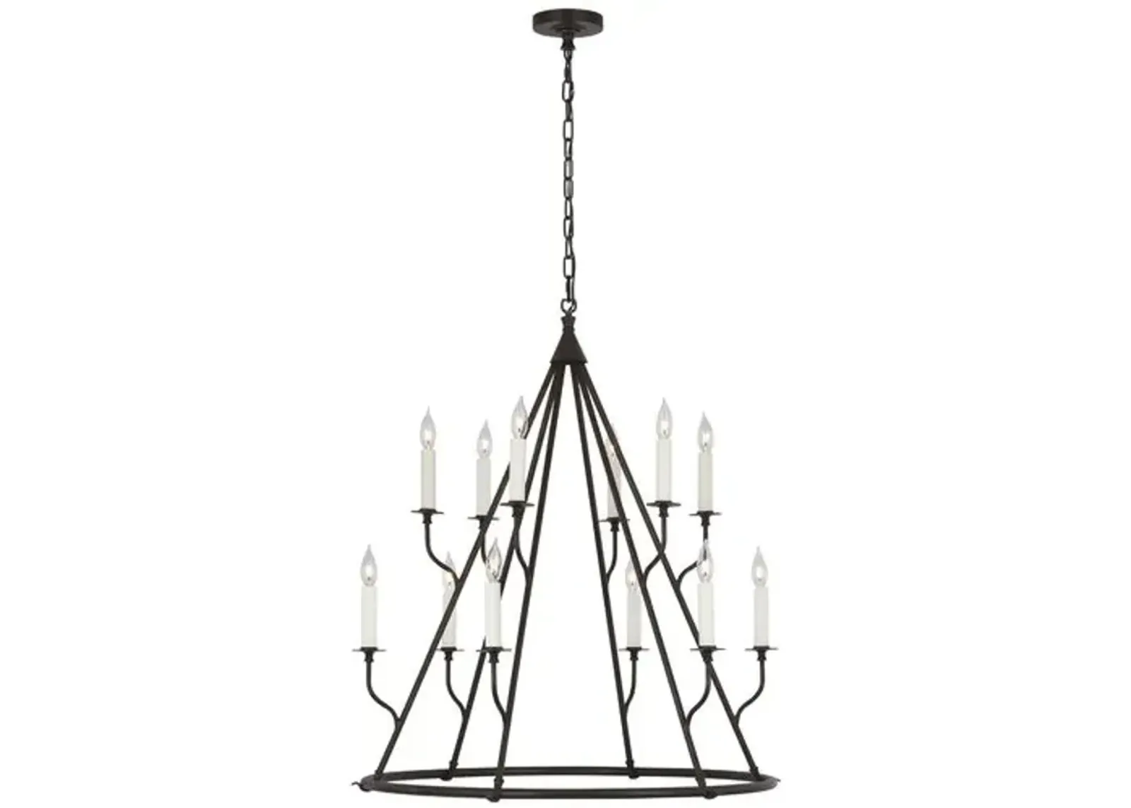 Visual Comfort - Lorio Large Chandelier - Black