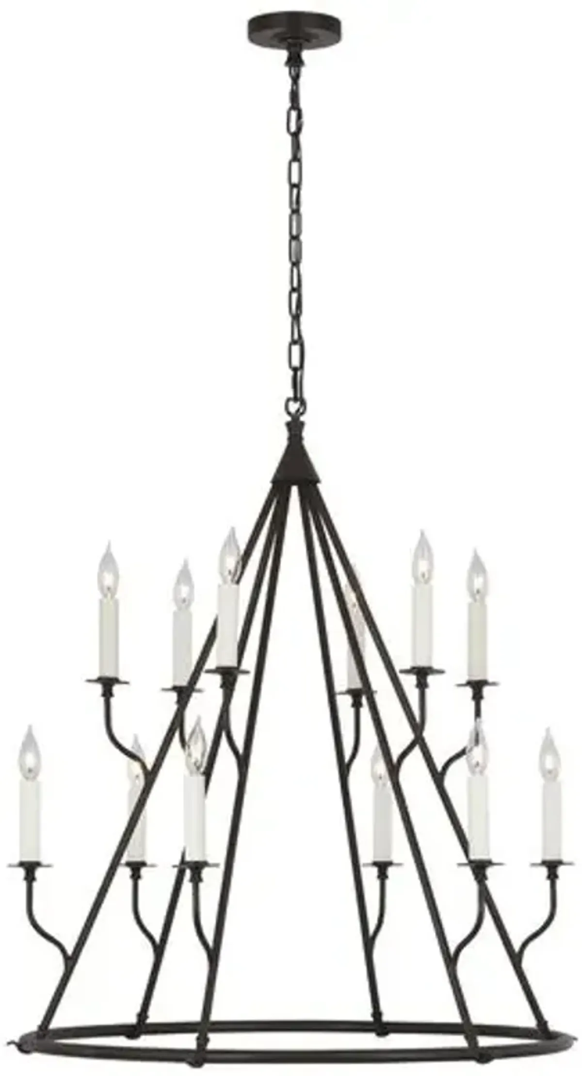 Visual Comfort - Lorio Large Chandelier - Black