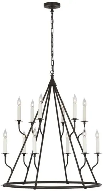 Visual Comfort - Lorio Large Chandelier - Black