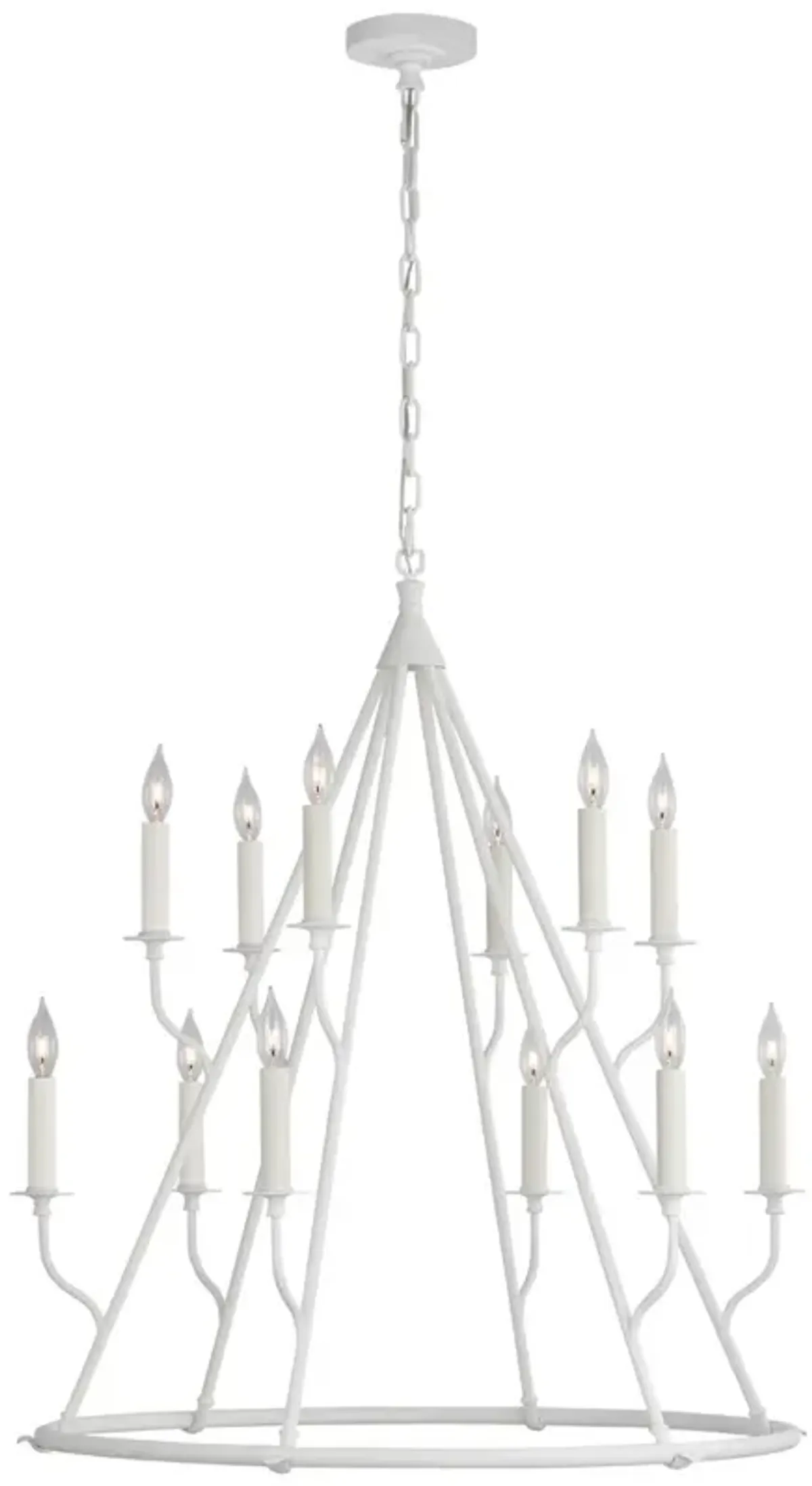 Visual Comfort - Lorio Large Chandelier - White