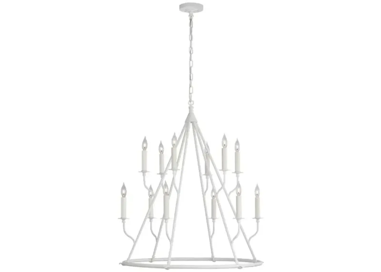 Visual Comfort - Lorio Large Chandelier - White