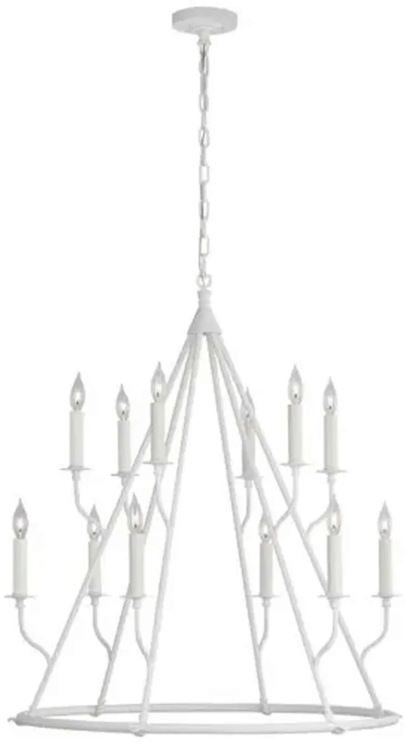 Visual Comfort - Lorio Large Chandelier - White