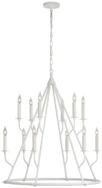 Visual Comfort - Lorio Large Chandelier - White