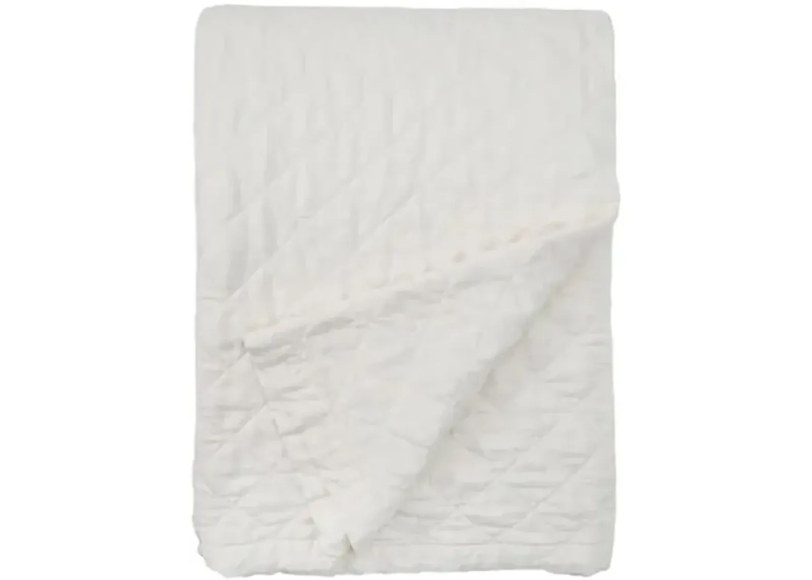 Monaco Bamboo Sateen Coverlet - Pom Pom at Home - Ivory