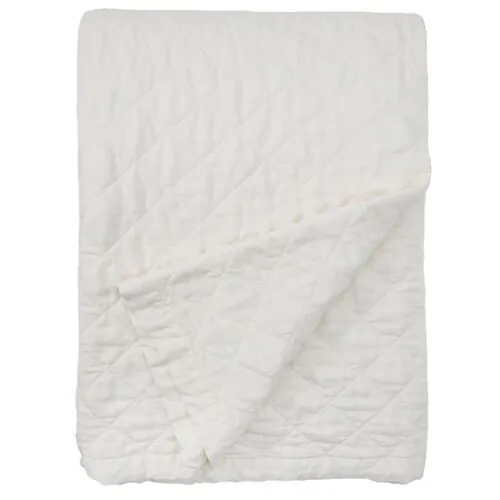 Monaco Bamboo Sateen Coverlet - Pom Pom at Home - Ivory