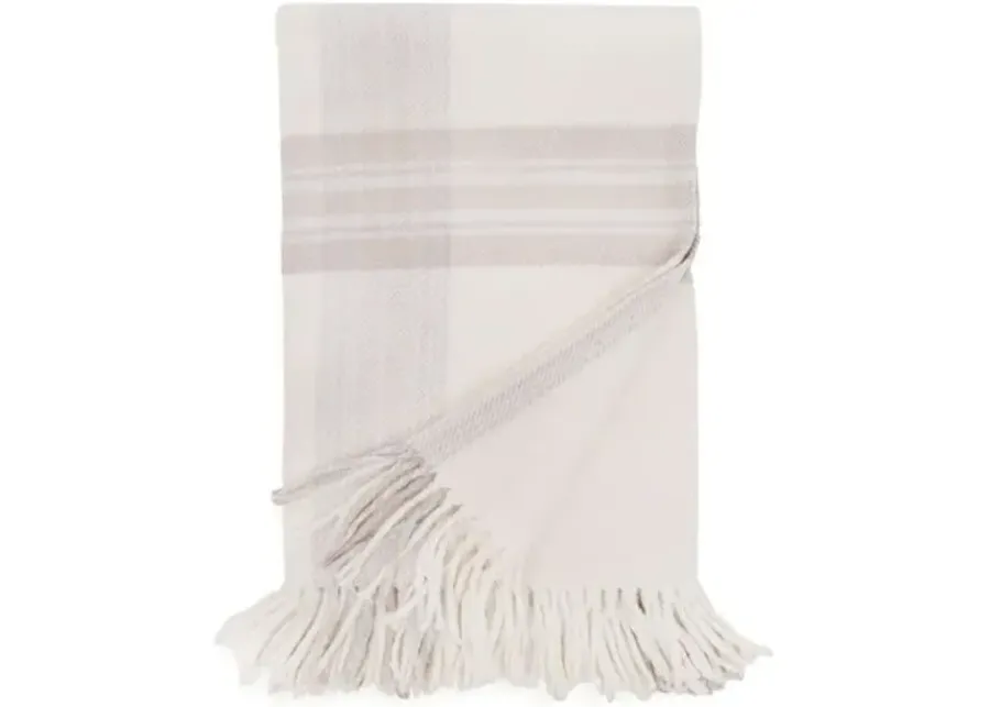 Geneva Throw - Ivory/Taupe - Pom Pom at Home