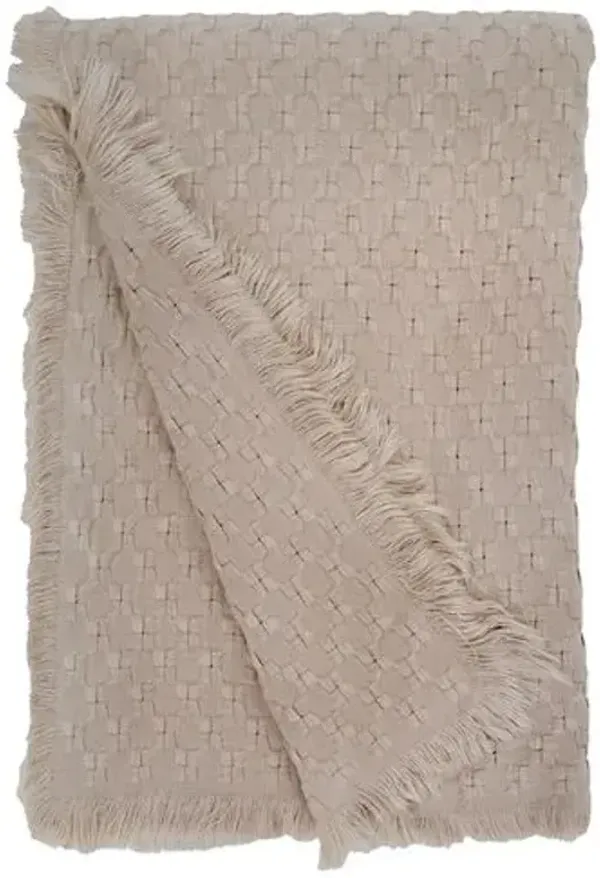 Delphine Oversized Throw - Pom Pom at Home - Brown