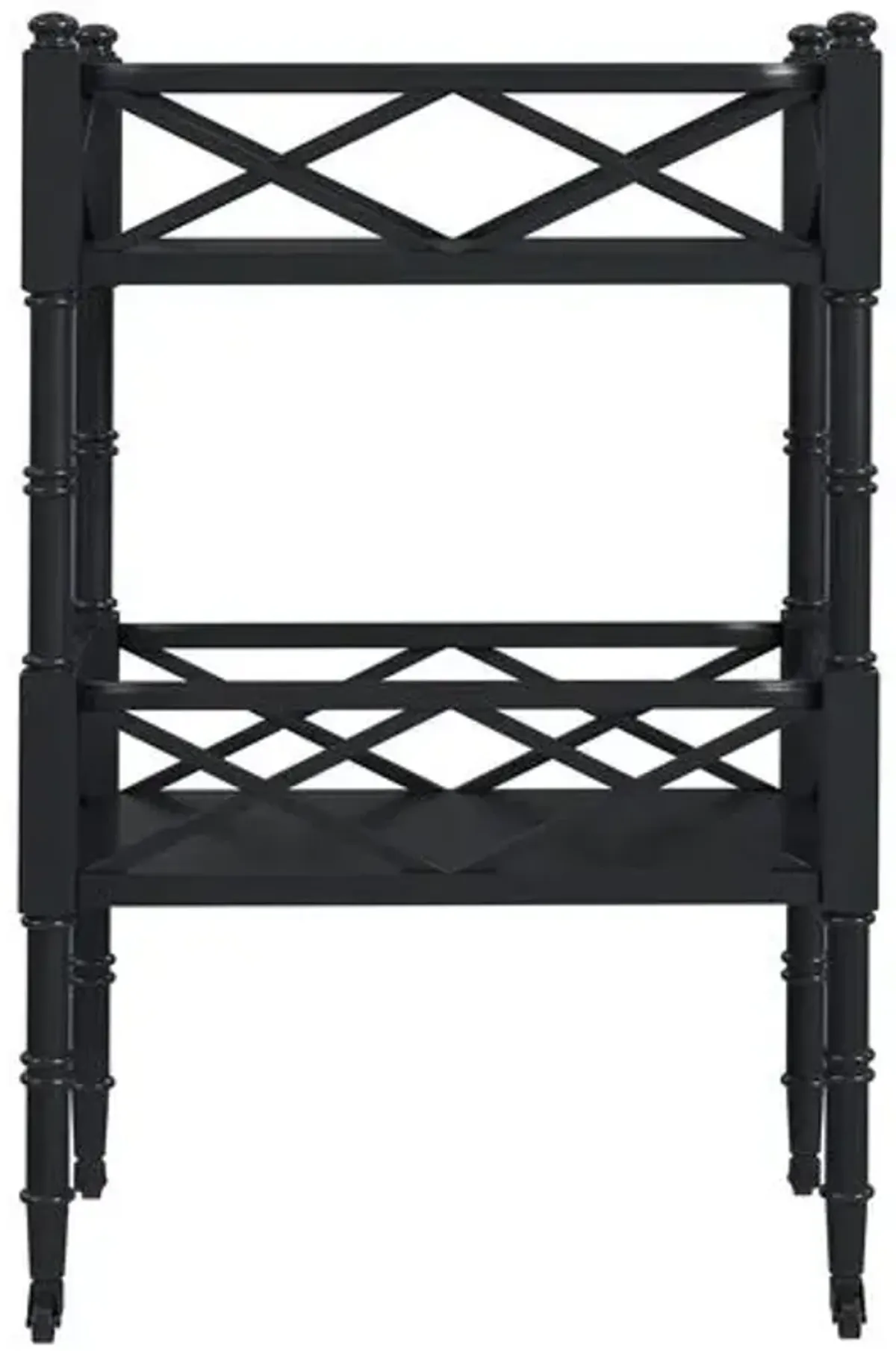 Kerry 2-Tier Bar Cart - Black Licorice