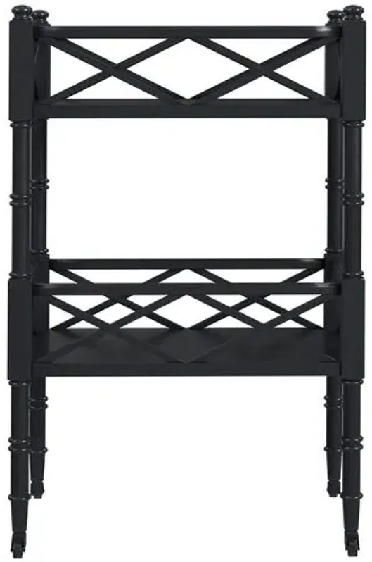 Kerry 2-Tier Bar Cart - Black Licorice