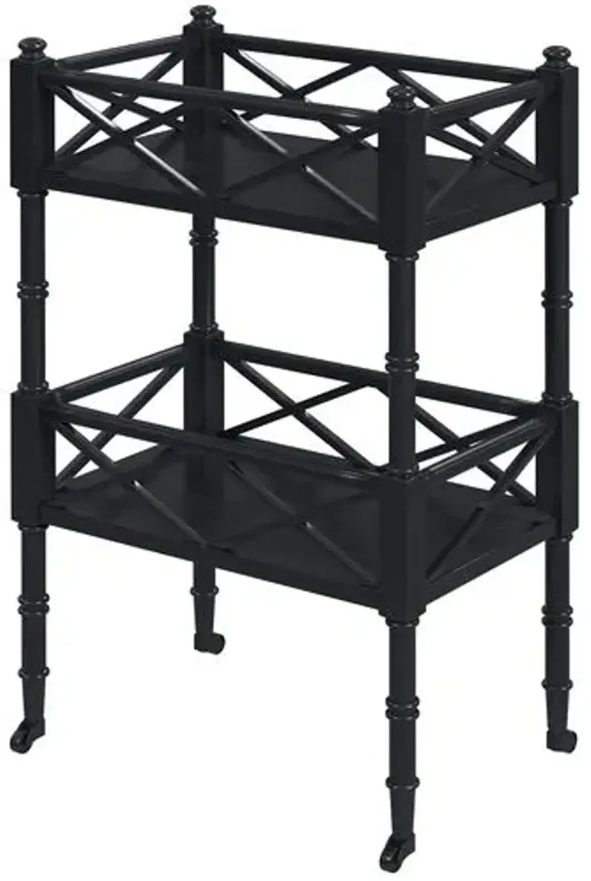 Kerry 2-Tier Bar Cart - Black Licorice