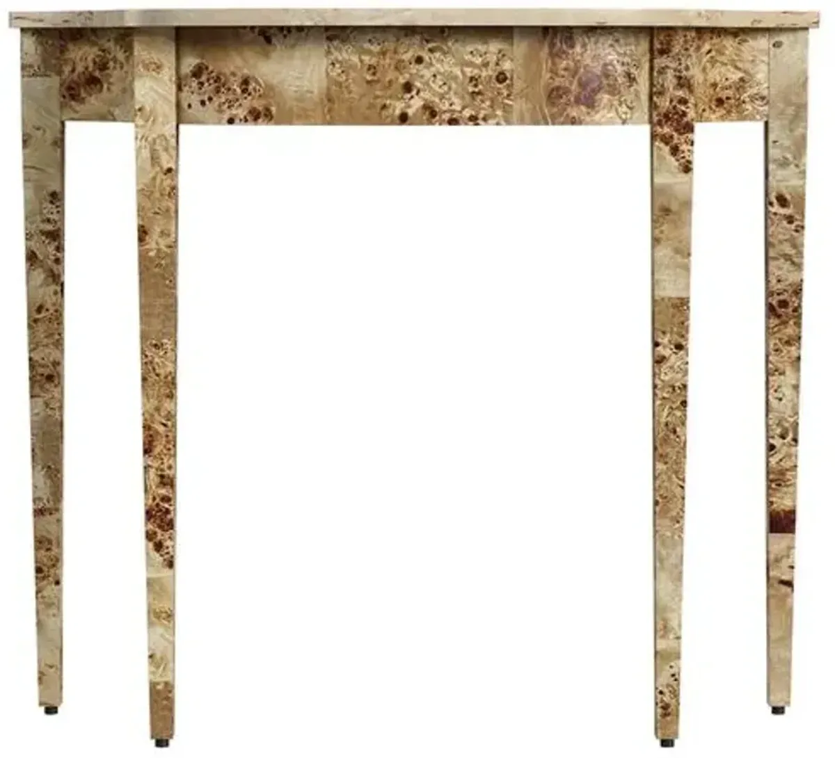 Harlow Burl 36" Demilune Console Table - Brown