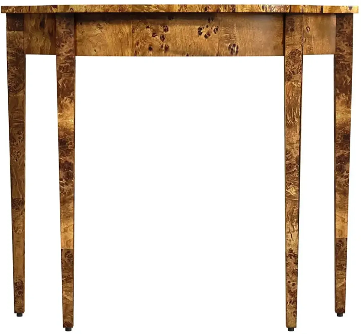 Harlow Burl 36" Demilune Console Table