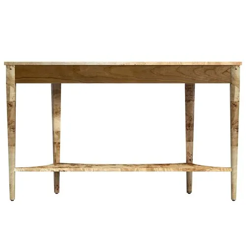 Fletcher Demilune Console Table - Brown