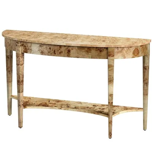 Fletcher Demilune Console Table - Brown