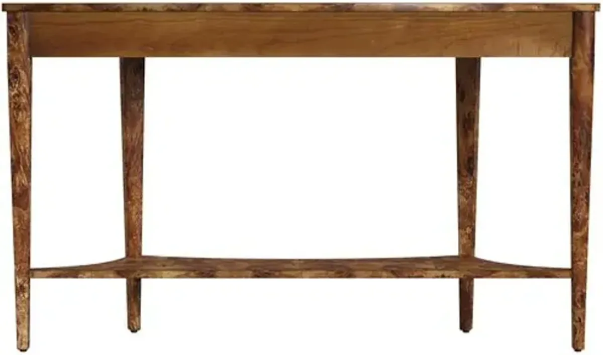 Fletcher Demilune Console Table - Brown