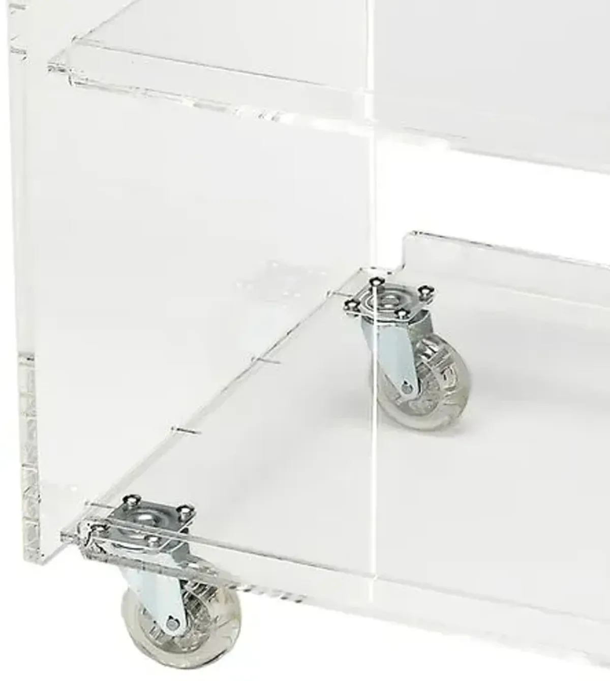 Milly 3-Tier Acrylic Bar Cart - Clear - Handcrafted