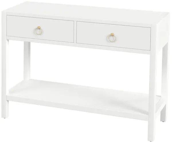 Sully 2-Drawer Console Table w/ Lower Open Shelf