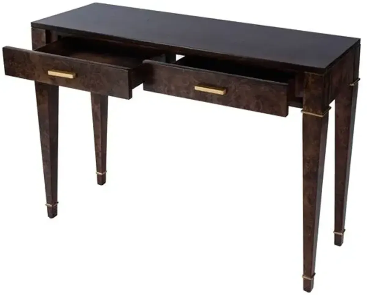 Norman Burl 2-Drawer 45" Console Table - Brown