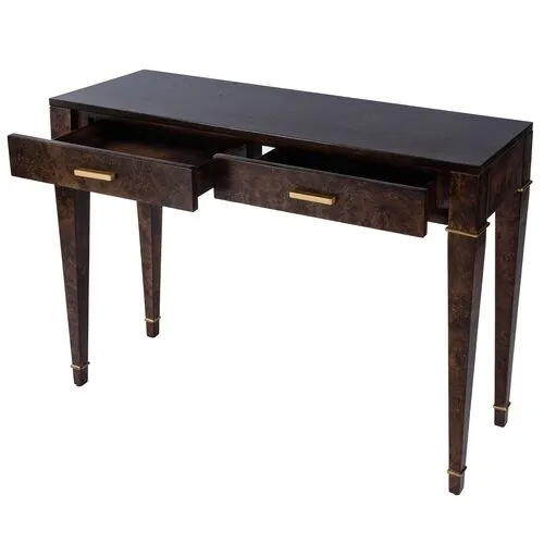 Norman Burl 2-Drawer 45" Console Table - Brown