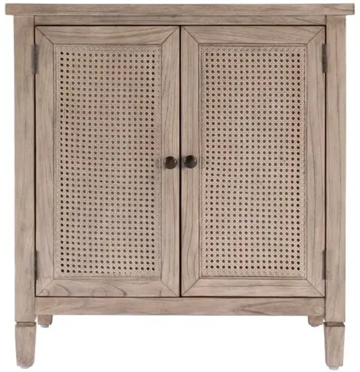 Myrtle 2-Door Cane Cabinet - Brown