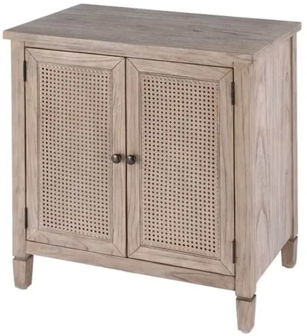 Myrtle 2-Door Cane Cabinet - Desert Sand - Brown