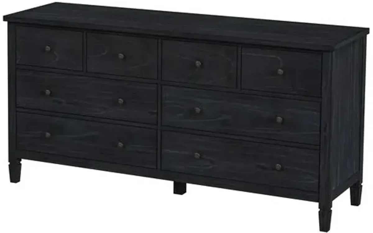 Myrtle 8-Drawer Dresser - Black