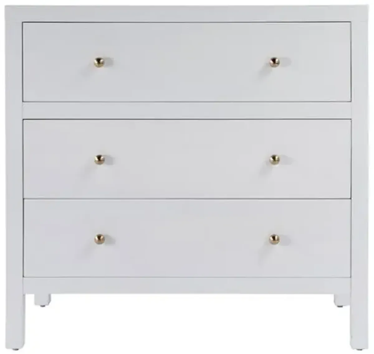 Charlie 3-Drawer Chest - White